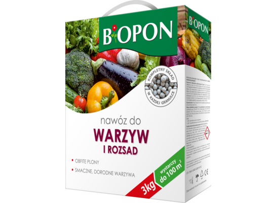 Nawóz do pomidorów, ogórków i warzyw 3 kg Bopon