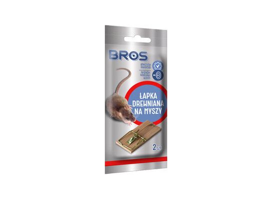 Łapka na myszy drewniana 2 sztuki BROS