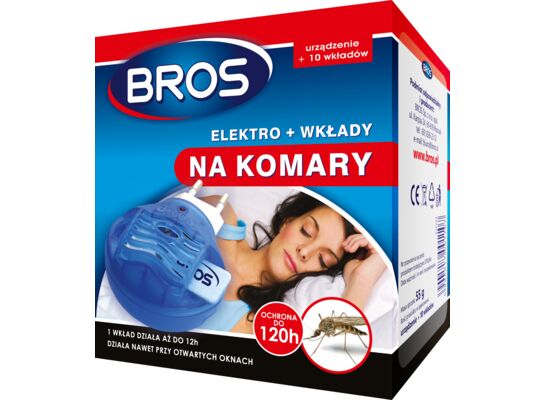 Elektro + 10 wkładów na komary BROS