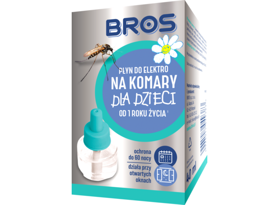 Płyn do elektro na komary dla dzieci od 1 roku życia 60 nocy BROS
