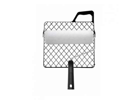 Rolka malarska biała 21 cm, rdzeń 40 mm, poliester 18 mm, szyta, z kratką malarską