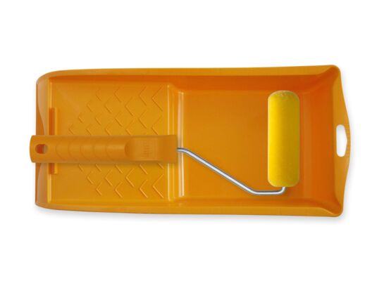 Zestaw malarski: wałek malarski flokowany obustronnie zaokrąglony 11 cm + kuweta 15 x 32 cm Color Expert