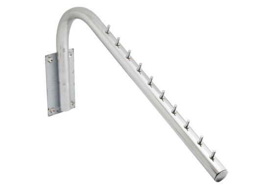 Wieszak z uchwytem przyściennym Ø25 chrom