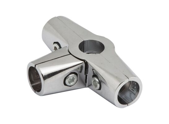 Złącze trzyramienne Ø25 chrom