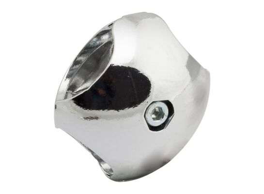 Złącze podwójne równoległe Ø25 chrom