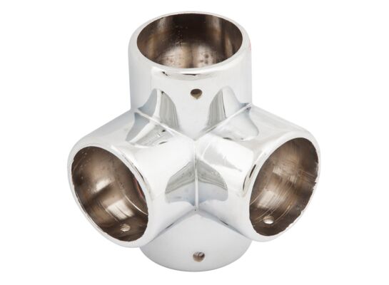 Narożnik czterokierunkowy Ø25 chrom