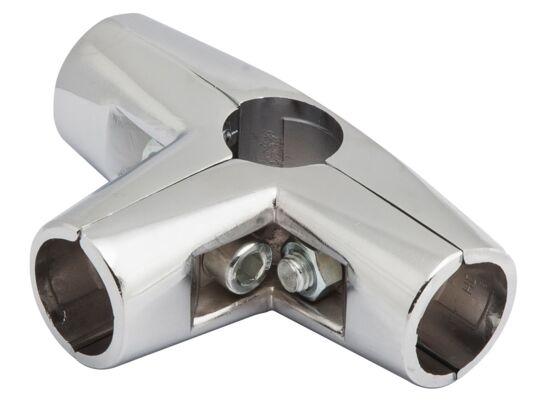 Złącze trzyramienne Ø25 chrom