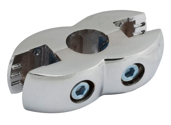 Złącze podwójne Ø25 chrom