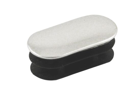 Zaślepka do rury owalnej 0,7 mm, 30 x 15 chrom