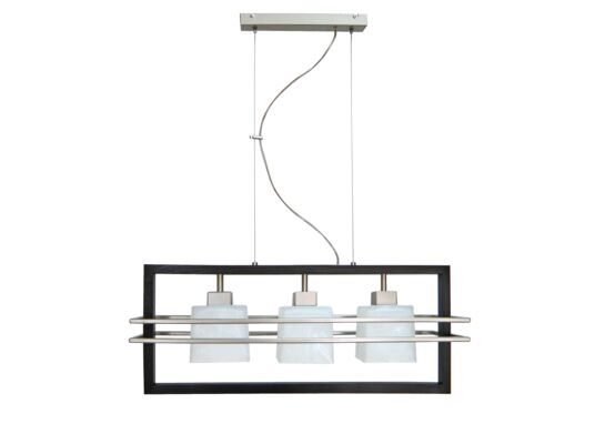 Lampa wisząca 3 - płomienna 3-RAMA SZ WENGE 5,25 kg, 70 x 90 cm, 3 x E27 PROGRES