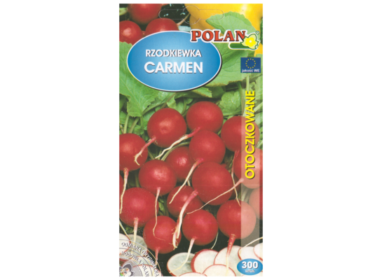 Rzodkiewka okrągła carmen czerwona otoczka 300 POLAN