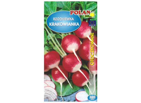 Rzodkiewka okrągła krakowianka białoczerwona otoczka 300 POLAN