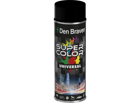 Lakier w aerozolu uniwersalny 400 ml czarny mat