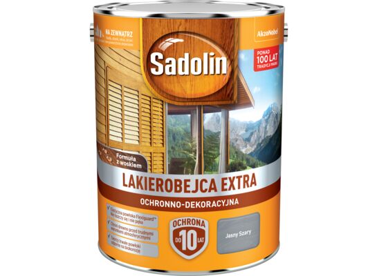 Lakierobejca Ochronno-Dekoracyjna Extra Jasny Szary 5 l Sadolin