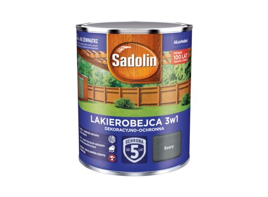 Lakierobejca Dekoracyjno-Ochronna 3w1 Szary 0,7 l Sadolin