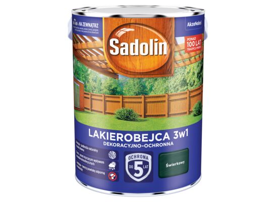 Lakierobejca Dekoracyjno-Ochronna 3w1 Świerkowy 5 l Sadolin