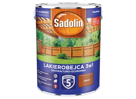 Lakierobejca Dekoracyjno-Ochronna 3w1 Mahoń 5 l Sadolin