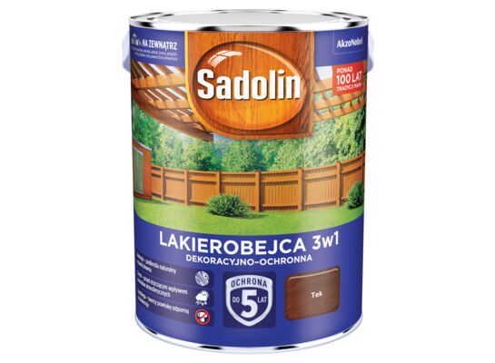 Lakierobejca Dekoracyjno-Ochronna 3w1 Tek 5 l Sadolin