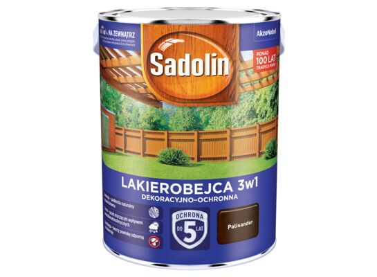 Lakierobejca Dekoracyjno-Ochronna 3w1 Palisander 5 l Sadolin