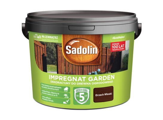 Impregnat Dekoracyjny do drewna ogrodowego Garden Orzech Włoski 9 l Sadolin