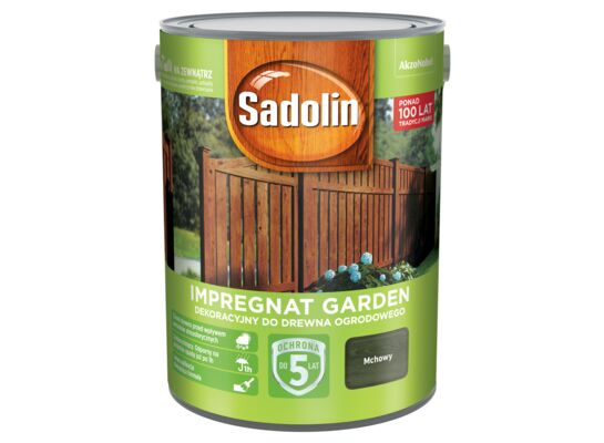 Impregnat Dekoracyjny do drewna ogrodowego Garden Mchowy 5 l Sadolin