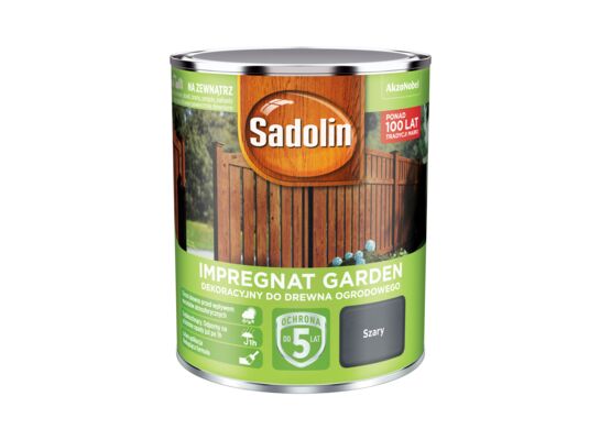 Impregnat Dekoracyjny do drewna ogrodowego Garden Szary 0,7 l Sadolin