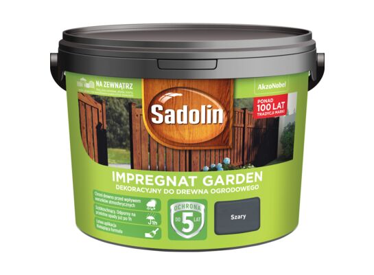 Impregnat Dekoracyjny do drewna ogrodowego Garden Szary 9 l Sadolin