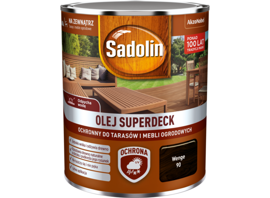 Olej do tarasów i mebli ogrodowych Superdeck Wenge 0,75 l Sadolin