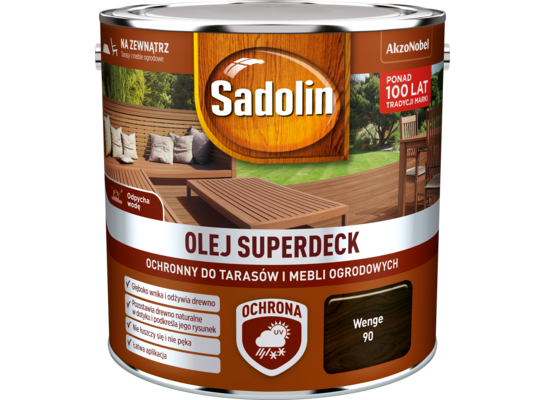 Olej do tarasów i mebli ogrodowych Superdeck Wenge 2,5 l Sadolin