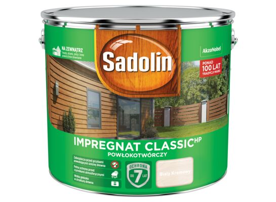 Impregnat Powłokotwórczy ClassicHP Biały Kremowy 9 l Sadolin