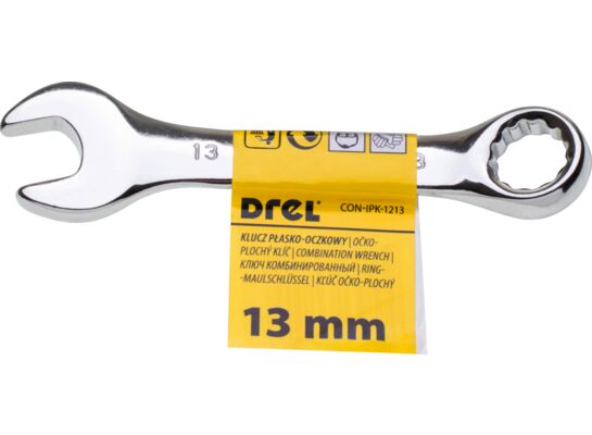 Klucz płasko-oczkowy 13 mm krótki Drel