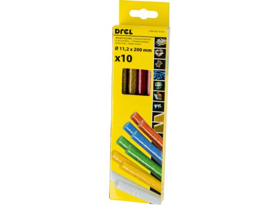 Wkład klejowy pistoletowy brokatowy 11,2 x 200 mm, zestaw: 10 sztuk Condor