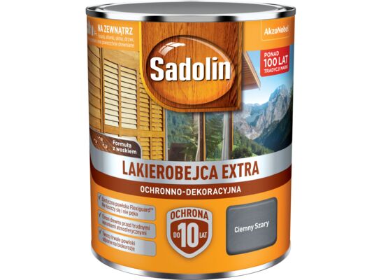 Lakierobejca Ochronno-Dekoracyjna Extra Ciemny Szary 0,75 l Sadolin