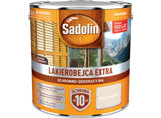 Lakierobejca Ochronno-Dekoracyjna Extra Biały Kremowy 2,5 l Sadolin