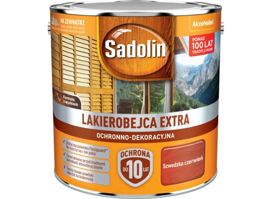 Lakierobejca Ochronno-Dekoracyjna Extra Szwedzka Czerwień 2,5 l Sadolin