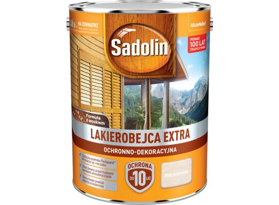 Lakierobejca Ochronno-Dekoracyjna Extra Biały Kremowy 5 l Sadolin