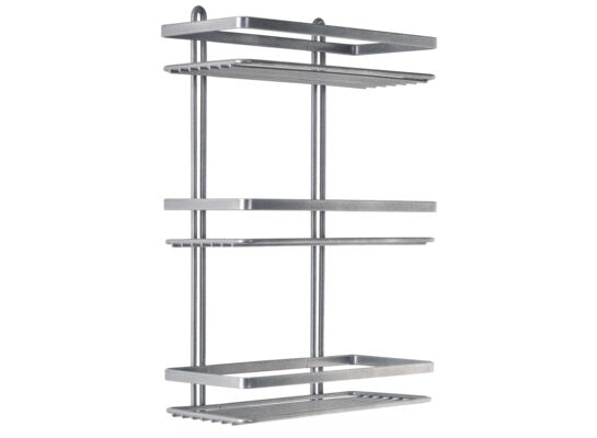 Półka SATINA prosta III srebrna