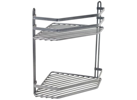 Półka SATINA narożna II srebrna