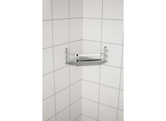 Półka SATINA I narożna chrom 20 x 20 x 10 cm