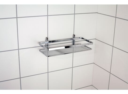 Półka SATINA I prosta krótka chrom 25 x 12 x 8 cm