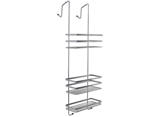 Półka SATINA 25 x 12 x 79 cm na kabinę srebrna