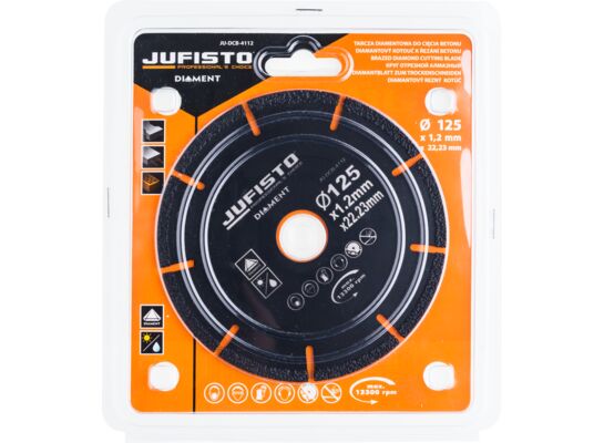 Tarcza z nasypem diamentowym do betonu 125 x 1,2 x 22,23 mm Jufisto