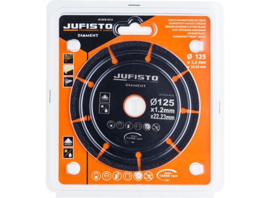 Tarcza z nasypem diamentowym do kamienia naturalnego 125 x 1,2 x 22,23 mm Jufisto