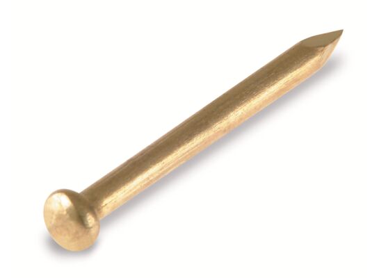 Gwóźdź 1,4 x 15 mm łeb półokrągły mosiądzowany Suki