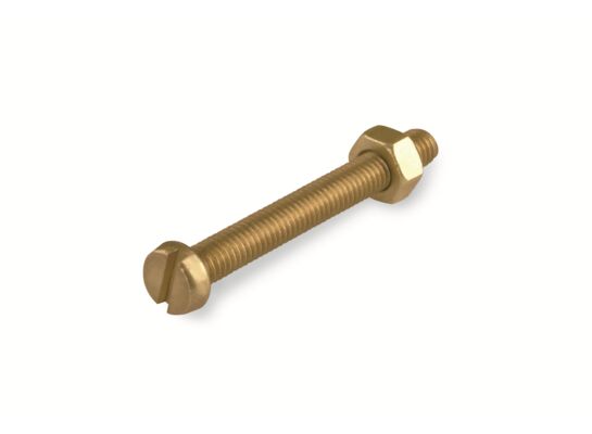 Śruba maszynowa M4 x 10 mm, łeb walcowy mosiądz