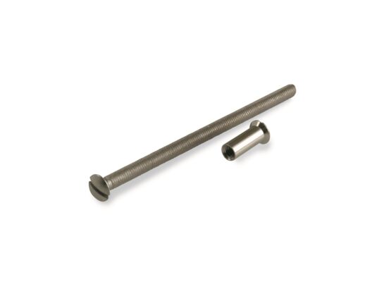 Śruba maszynowa M4 x 80 mm mosiądz niklowany Suki