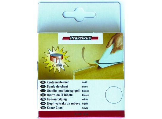 Okleina do krawędzi z klejem biały 5 m x 20 mm