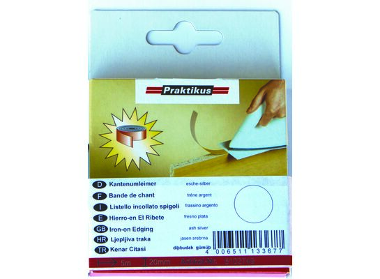 Okleina do krawędzi z klejem jesion srebrny 5 m x 20 mm