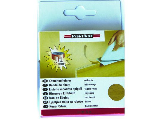 Okleina do krawędzi z klejem buk czerwony 5 m x 20 mm