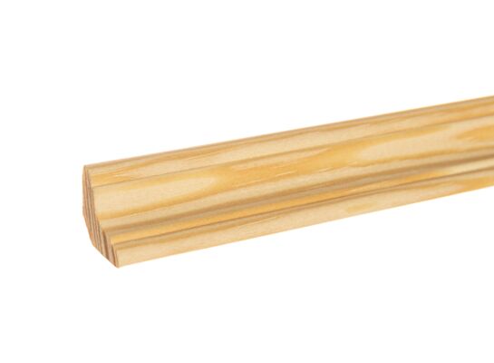 Ćwierćwałek wklęsły ozdobny sosna DR10 15 x 15 mm x 90 cm